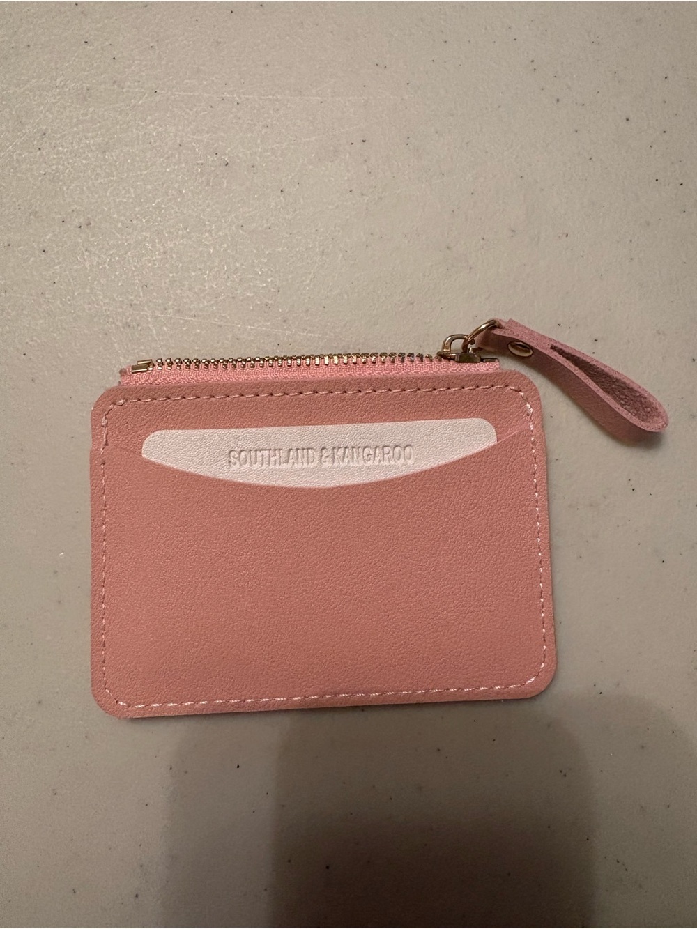 Pink Zip Card Case with Wristlet